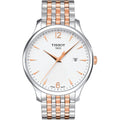 Tissot T Classic Tradition Lady White Dial Two Tone Steel Strap Watch For Women - T063.210.22.037.01