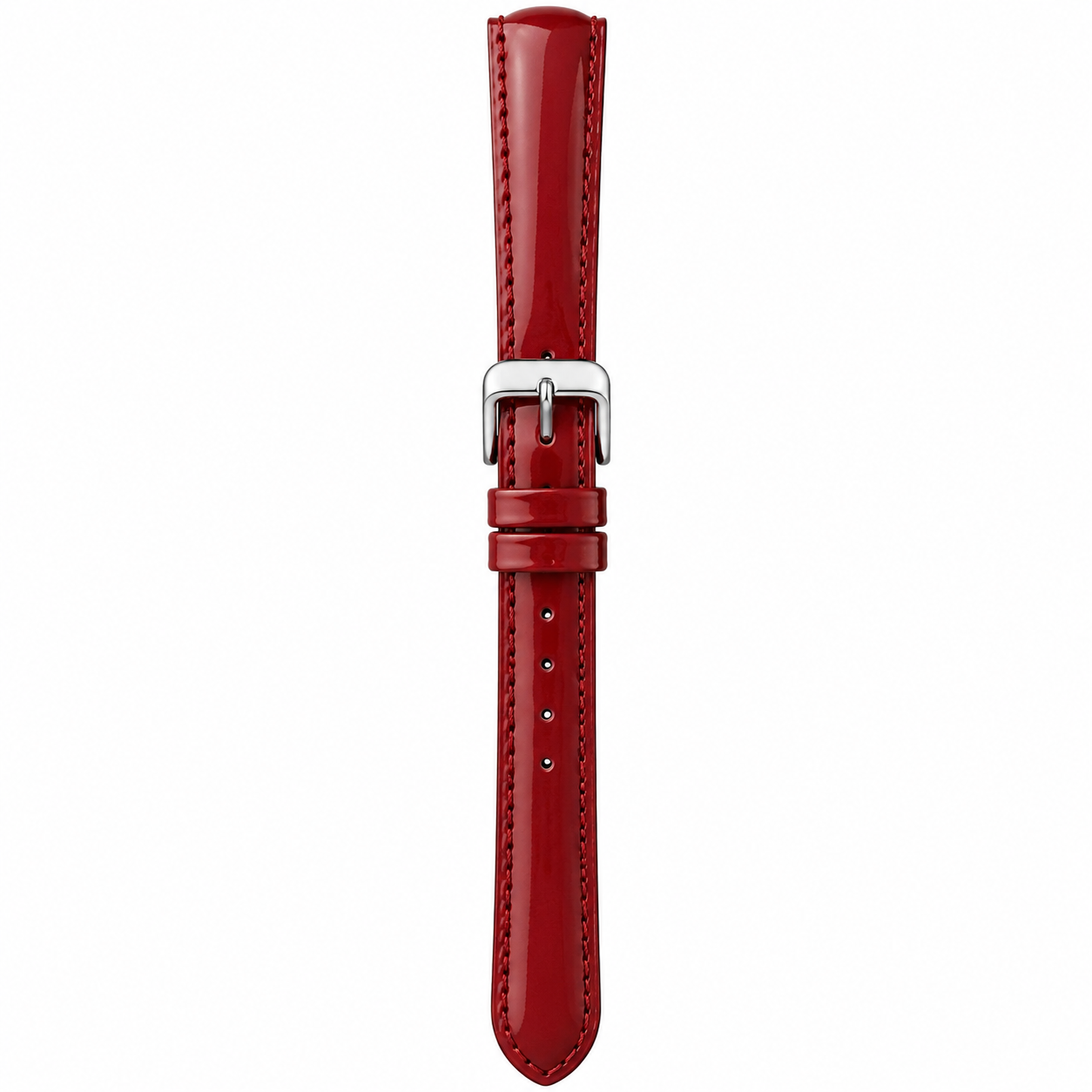 Michele Deco Mother of Pearl Dial Red Leather Strap Watch For Women - MWW06V000014
