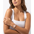 Michael Kors Harlowe Three-Hand Rose Gold Dial Rose Gold Steel Strap Watch for Women - MK4845