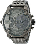 Diesel Little Daddy Dual Time Chronograph Grey Dial Stainless Steel Strap Watch For Men - DZ7263