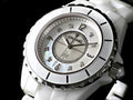 Chanel J12 Diamonds Quartz Ceramic White Dial White Steel Strap Watch for Women - J12 H2422