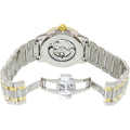 Bulova BVA Skeleton Silver Dial Two Tone Steel Strap Watch for Men - 98A123