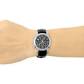 Tissot Dressport Chronograph Black Dial Black Leather Strap Watch for Women - T050.217.17.057.00