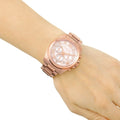 Michael Kors Brecken Chronograph Quartz Rose Gold Dial Rose Gold Steel Strap Watch For Women - MK6367