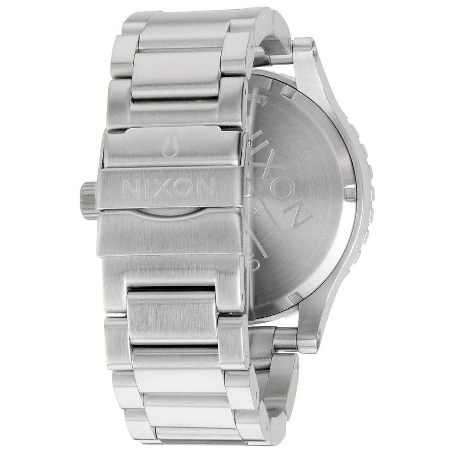 Nixon 51-30 Chrono Black Dial Silver Steel Strap Watch for Men - A083-000