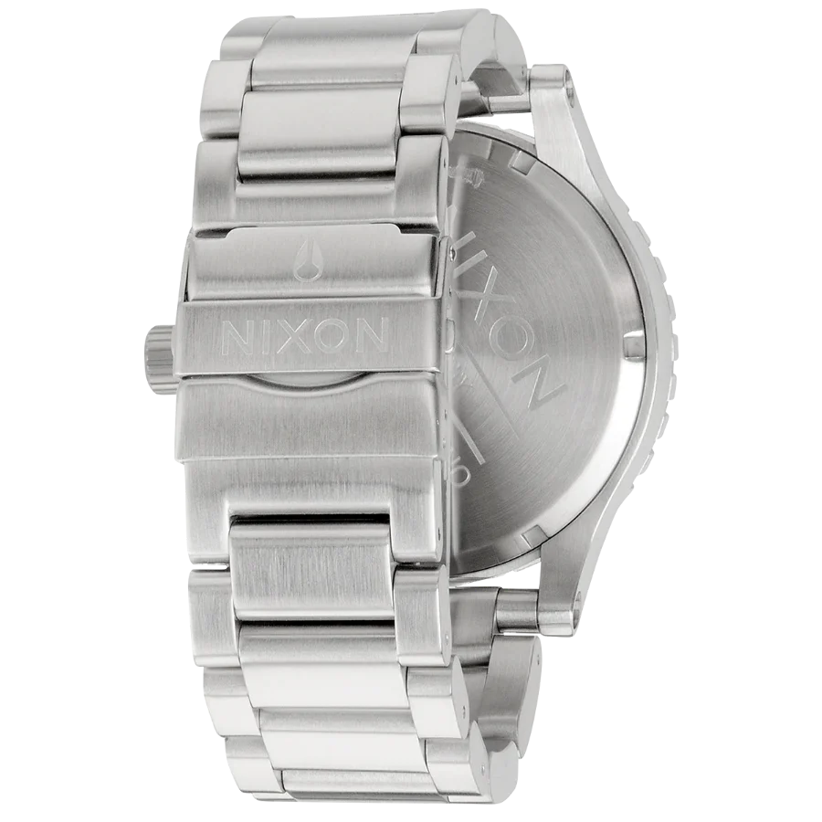 Nixon 51-30 Chrono White Dial Silver Steel Strap Watch for Men - A083-100