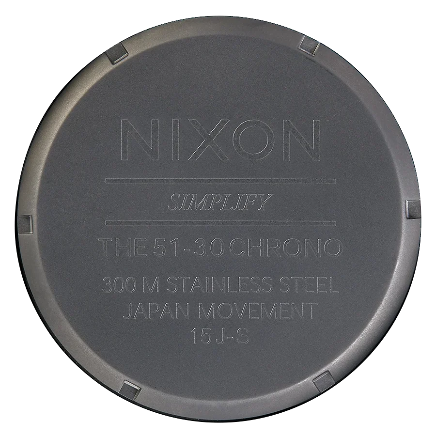 Nixon 51-30 Chrono Gunmetal Dial Gunmetal Steel Strap Watch for Men - A083-632