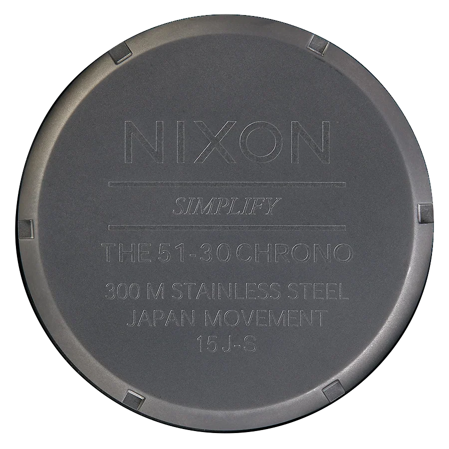 Nixon 51-30 Chronograph Grey Dial Grey Steel Strap Watch for Men - A083-1062