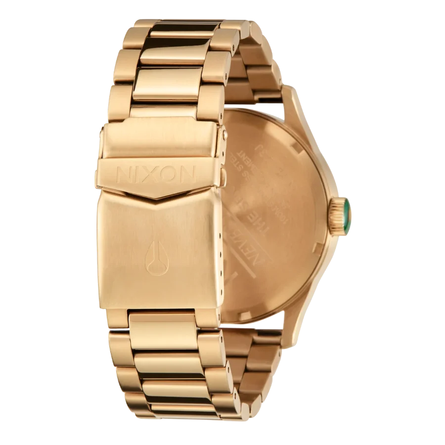 Nixon Sentry Green Dial Gold Steel Strap Watch for Men - A356-1919