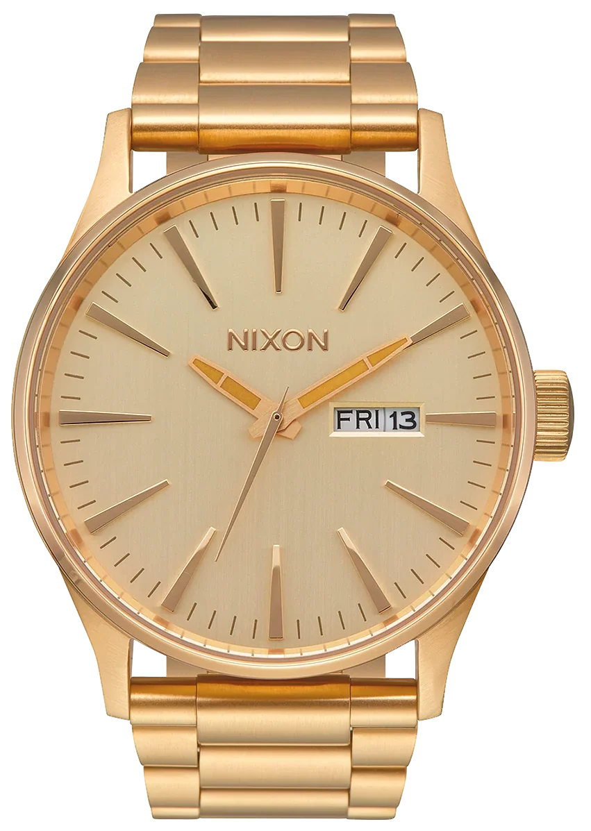 Nixon Sentry Gold Dial Gold Steel Strap Watch for Men - A356-502