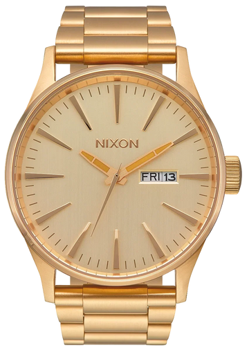 Nixon Sentry Gold Dial Gold Steel Strap Watch for Men - A356-502
