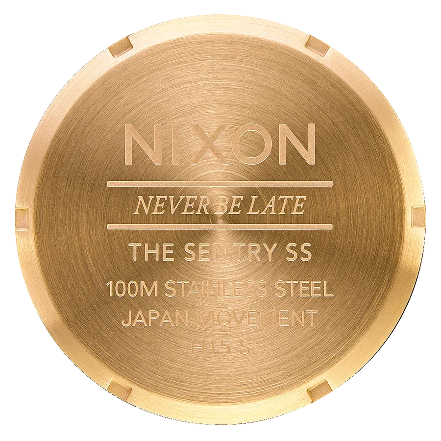 Nixon Sentry Gold Dial Gold Steel Strap Watch for Men - A356-502
