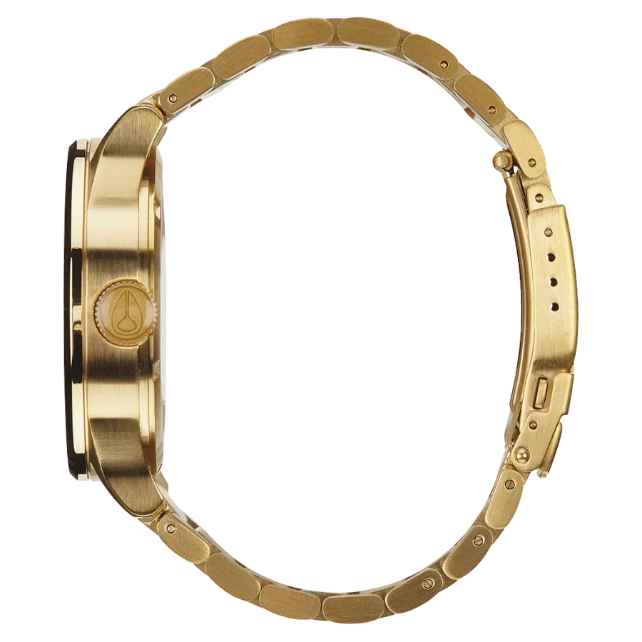 Nixon Sentry Black Dial Gold Steel Strap Watch for Men - A356-510