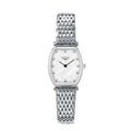 Longines La Grande Classique de Longines Tonneau White Dial Silver Steel Strap Watch for Women - L4.205.4.87.6
