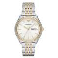 Emporio Armani Cream Dial Two Tone Steel Strap Watch For Men - AR11034