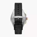Emporio Armani Claudio Chronograph Silver Dial Black Leather Strap Watch For Men - AR11498