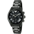 Emporio Armani Black Ceramic Dial Ceramic Strap Watch For Women - AR1401