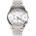Emporio Armani Velente Chronograph Quartz Silver Dial Silver Steel Strap Watch For Men - AR1702