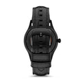 Emporio Armani Meccanico White Dial Black Leather Strap Watch For Men - AR1923