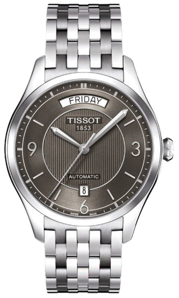 Tissot T Classic T One Automatic Grey Dial Silver Steel Strap Watch For Men - T038.430.11.067.00