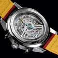 Breitling Top Time B01 Ford Thunderbird White Dial Red Leather Strap Watch for Men - AB01766A1A1X1