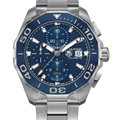 Tag Heuer Aquaracer Calibre 16 43mm Blue Dial Silver Steel Strap Watch for Men - CAY211B.BA0927