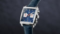 Tag Heuer Monaco Automatic Chronograph Blue Dial Blue Leather Strap Watch for Men - CBL2111.FC6453