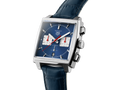 Tag Heuer Monaco Automatic Chronograph Blue Dial Blue Leather Strap Watch for Men - CBL2111.FC6453