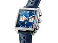 Tag Heuer Monaco Gulf Automatic Chronograph Blue Dial Blue Leather Strap Watch for Men - CBL2115.FC6494