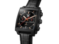 Tag Heuer Monaco Automatic Chronograph Black Dial Black Leather Strap Watch for Men - CBL2180.FC6497