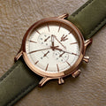 Maserati Epoca Chronograph White Dial Black Leather Strap Watch For Men - R8871618016