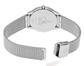 Calvin Klein Minimal Grey Dial Silver Mesh Bracelet Watch for Men - K3M21124