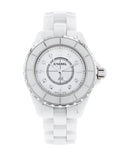 Chanel J12 Diamonds Quartz Ceramic White Dial White Steel Strap Watch for Women - J12 H2422
