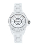 Chanel J12 Diamonds Quartz Mother of Pearl White Dial White Steel Strap Watch for Women - J12 H2570