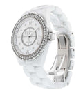 Chanel J12 Quartz Diamonds White Dial White Steel Strap Watch for Women - J12 H3110