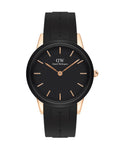 Daniel Wellington Iconic Motion Black Dial Rubber Strap Watch For Women - DW00100426
