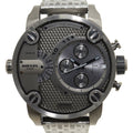 Diesel Little Daddy Dual Time Chronograph Grey Dial Stainless Steel Strap Watch For Men - DZ7263