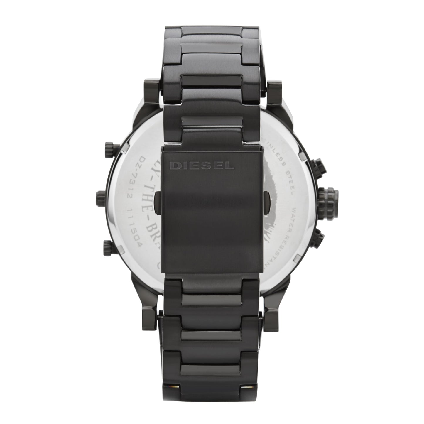 Diesel Mr Daddy 2.0 Chronograph Black Dial Black Steel Strap Watch For Men - DZ7396