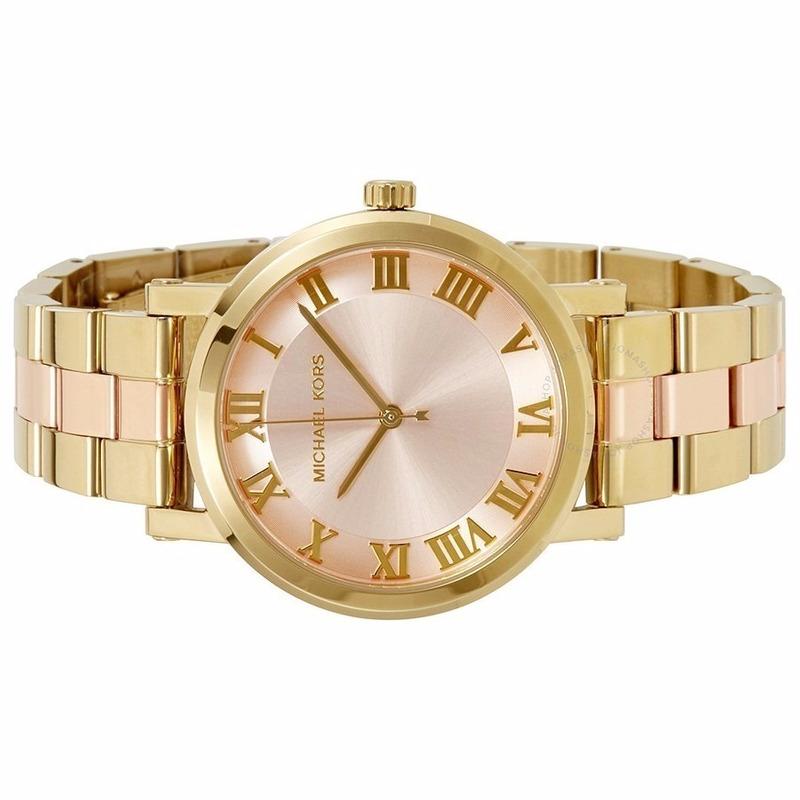 Michael Kors Norie Gold Dial Two Tone Steel Strap Watch for Women - MK3586