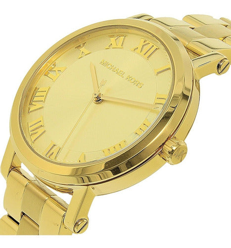 Michael Kors Norie Gold Dial Gold Steel Strap Watch for Women - MK3560