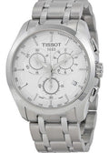 Tissot T Classic Couturier Chronograph White Dial Silver Steel Strap Watch For Men - T101.617.11.031.00