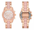 Michael Kors Ritz Chronograph Mother of Pearl White Dial Two Tone Steel Strap Watch For Women - MK6769