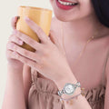 Swarovski Crystal Flower Silver Dial Silver Steel Strap Watch for Women - 5547622