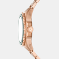 Fossil Blue Dive Three Hand Green Dial Rose Gold Steel Strap Watch For Women - ES5371