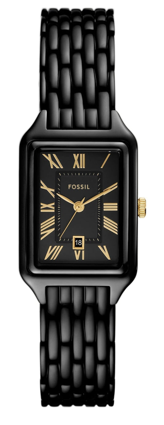 Fossil Raquel Black Dial Black Metal Bracelet Watch for Women - ES5385