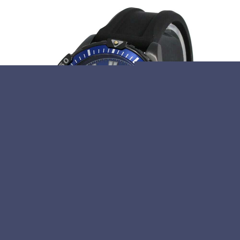 Fossil Garrett Chronograph Blue Dial Black Rubber Strap Watch for Men - FS5695