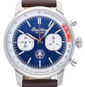 Breitling Top Time B01 Shelby Cobra Blue Dial Brown Leather Strap Watch for Men - AB01763A1C1X1