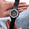 Guess Formula Chronograph Black Dial Black Silicone Strap Watch For Men - GW0579G1