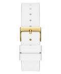 Guess Venus Diamonds White Dial White Rubber Strap Watch for Women - GW0118L5