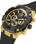 Guess Navigator Chronograph Black Dial Black Rubber Strap Watch for Men - GW0264G3